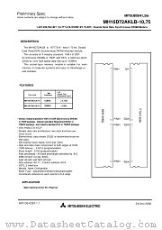MH16D72AKLB-10 datasheet pdf Mitsubishi Electric Corporation
