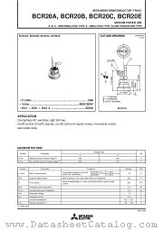 BCR20B datasheet pdf Mitsubishi Electric Corporation