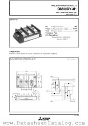 QM80DY-3H datasheet pdf Mitsubishi Electric Corporation