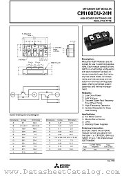 CM100DU-24H datasheet pdf Mitsubishi Electric Corporation