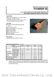 FU-68SDF-22 datasheet pdf Mitsubishi Electric Corporation