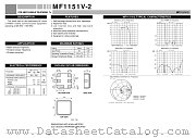 MF1151V-2 datasheet pdf Mitsubishi Electric Corporation