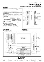 M5M54R01J-15 datasheet pdf Mitsubishi Electric Corporation