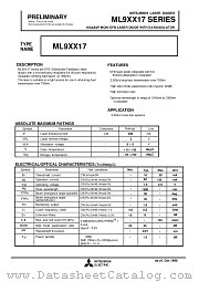 ML9XX17 SERIES datasheet pdf Mitsubishi Electric Corporation