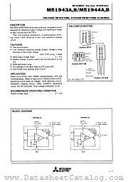 M51943A datasheet pdf Mitsubishi Electric Corporation