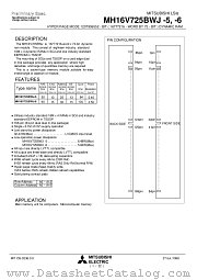 MH16V725BWJ-5 datasheet pdf Mitsubishi Electric Corporation