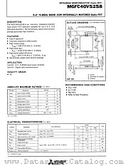 MGFC40V5258 datasheet pdf Mitsubishi Electric Corporation