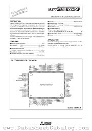 M37736M4BXXXGP datasheet pdf Mitsubishi Electric Corporation