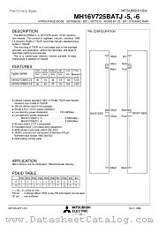 MH16V725BATJ-6 datasheet pdf Mitsubishi Electric Corporation