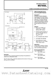 M57958L datasheet pdf Mitsubishi Electric Corporation