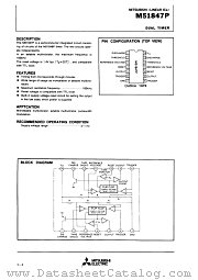 M51847P datasheet pdf Mitsubishi Electric Corporation