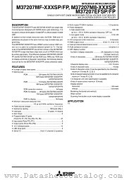 M37207EFFP datasheet pdf Mitsubishi Electric Corporation