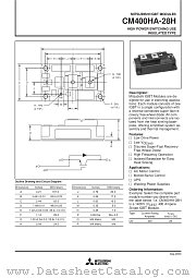 CM400HA-28H datasheet pdf Mitsubishi Electric Corporation