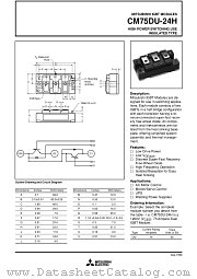 CM75DU-24H datasheet pdf Mitsubishi Electric Corporation