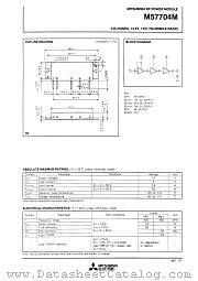 M57704M datasheet pdf Mitsubishi Electric Corporation