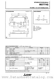 M57774S datasheet pdf Mitsubishi Electric Corporation