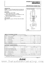 2SC2053 datasheet pdf Mitsubishi Electric Corporation