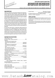 M37920FCCGP datasheet pdf Mitsubishi Electric Corporation