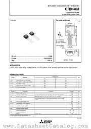 CR04AM datasheet pdf Mitsubishi Electric Corporation