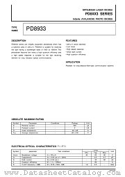 PD8933 SERIES datasheet pdf Mitsubishi Electric Corporation