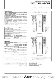 M37477E8SP datasheet pdf Mitsubishi Electric Corporation