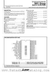 M38514M6-XXXFP datasheet pdf Mitsubishi Electric Corporation