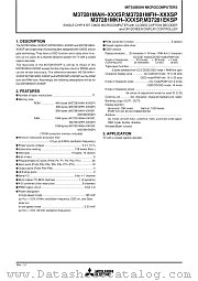 M37281MFH-XXXSP datasheet pdf Mitsubishi Electric Corporation