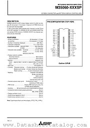 M35060-XXXSP datasheet pdf Mitsubishi Electric Corporation