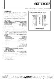 M35049-XXXF datasheet pdf Mitsubishi Electric Corporation