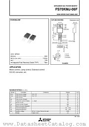 FS70KMJ-06F datasheet pdf Mitsubishi Electric Corporation