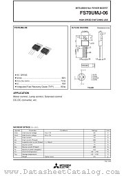 FS70UMJ-06 datasheet pdf Mitsubishi Electric Corporation