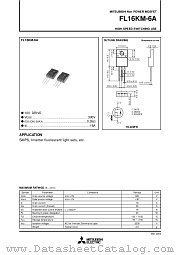 FL16KM-6A datasheet pdf Mitsubishi Electric Corporation