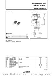 FS20KMA-5A datasheet pdf Mitsubishi Electric Corporation