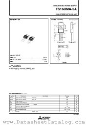 FS16UMA-5A datasheet pdf Mitsubishi Electric Corporation