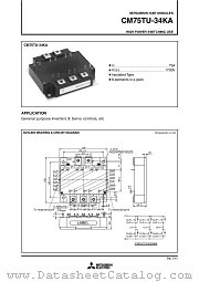 CM75TU-34KA datasheet pdf Mitsubishi Electric Corporation