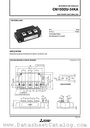 CM150DU-34KA datasheet pdf Mitsubishi Electric Corporation