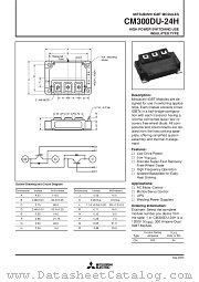CM300DU-24H datasheet pdf Mitsubishi Electric Corporation