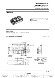 CM100DU-24F datasheet pdf Mitsubishi Electric Corporation