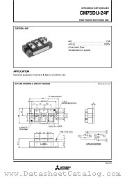 CM75DU-24F datasheet pdf Mitsubishi Electric Corporation