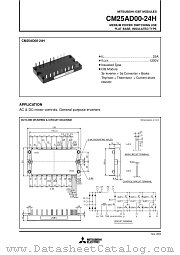 CM25AD00-24H datasheet pdf Mitsubishi Electric Corporation