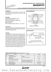 M63830P/FP datasheet pdf Mitsubishi Electric Corporation