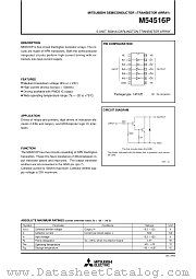 M54516P datasheet pdf Mitsubishi Electric Corporation