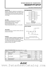 M63804P/FP/GP/KP datasheet pdf Mitsubishi Electric Corporation