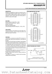M54583P/FP datasheet pdf Mitsubishi Electric Corporation