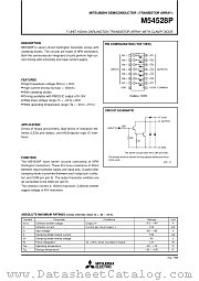 M54528P datasheet pdf Mitsubishi Electric Corporation