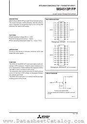 M54513P/FP datasheet pdf Mitsubishi Electric Corporation