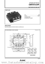 CM75TU-24F datasheet pdf Mitsubishi Electric Corporation