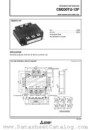 CM200TU-12F datasheet pdf Mitsubishi Electric Corporation