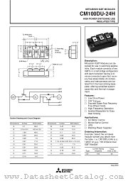 CM100DU-24H datasheet pdf Mitsubishi Electric Corporation