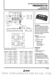 PM200DSA120 datasheet pdf Mitsubishi Electric Corporation
